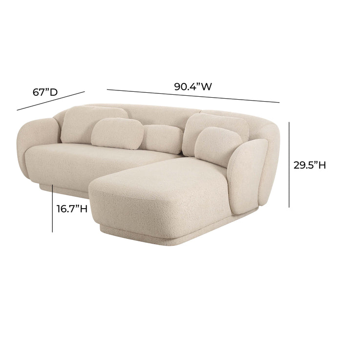 Misty Cream Boucle Sectional - RAF - UK