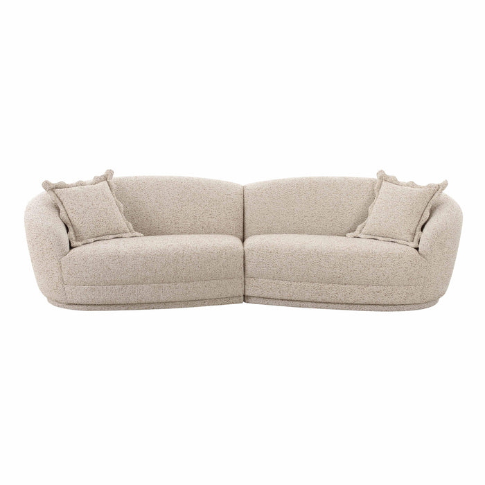 Marion Two-Tone Textured Boucle Sectional