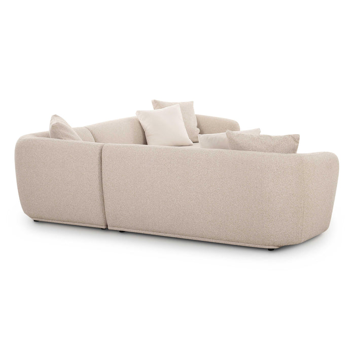 Sylvie Cream Boucle 3-Piece Sectional