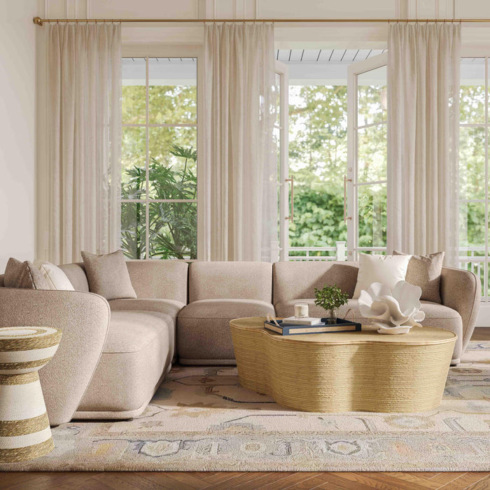 Sylvie Cream Boucle 4-Piece Sectional