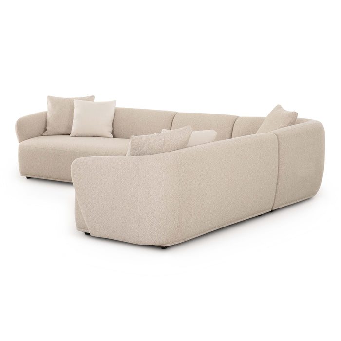 Sylvie Cream Boucle 4-Piece Sectional