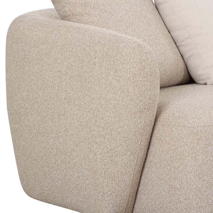 Sylvie Cream Boucle 4-Piece Left Chaise Sectional
