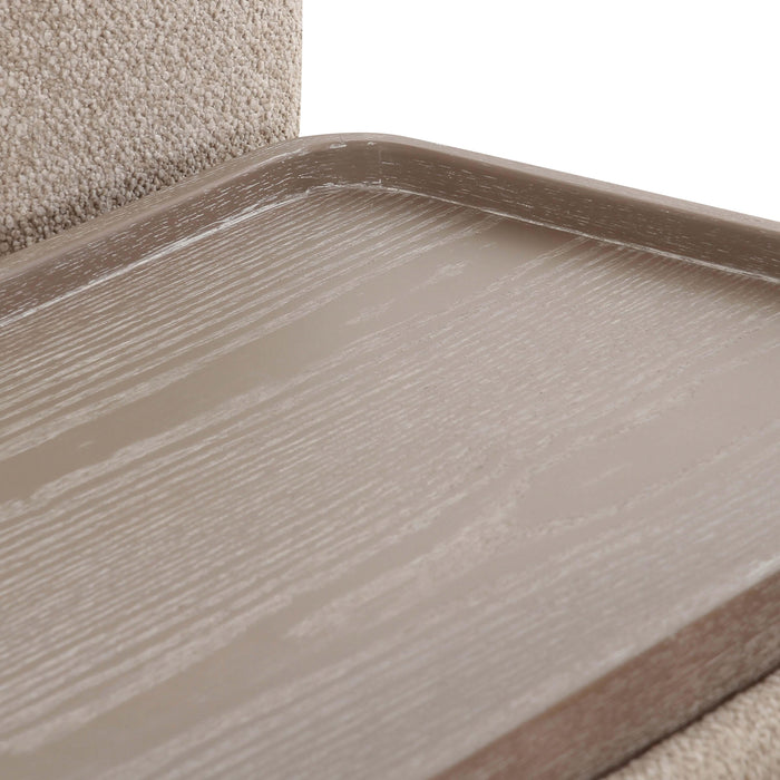 Sylvie Cream Boucle 4-Piece Right Chaise Sectional