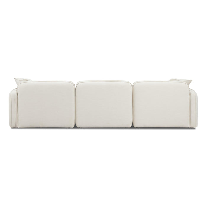 Travie Sand Upcycled Linen 4-Piece Modular Sectional