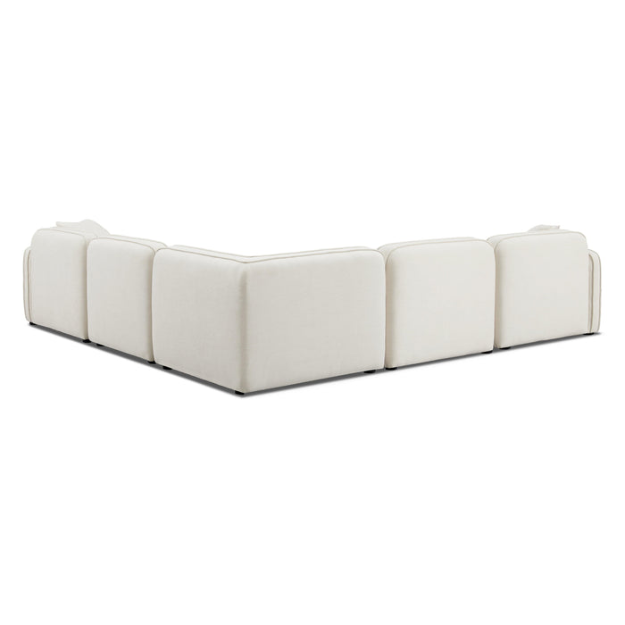Travie Sand Upcycled Linen Modular L-Sectional