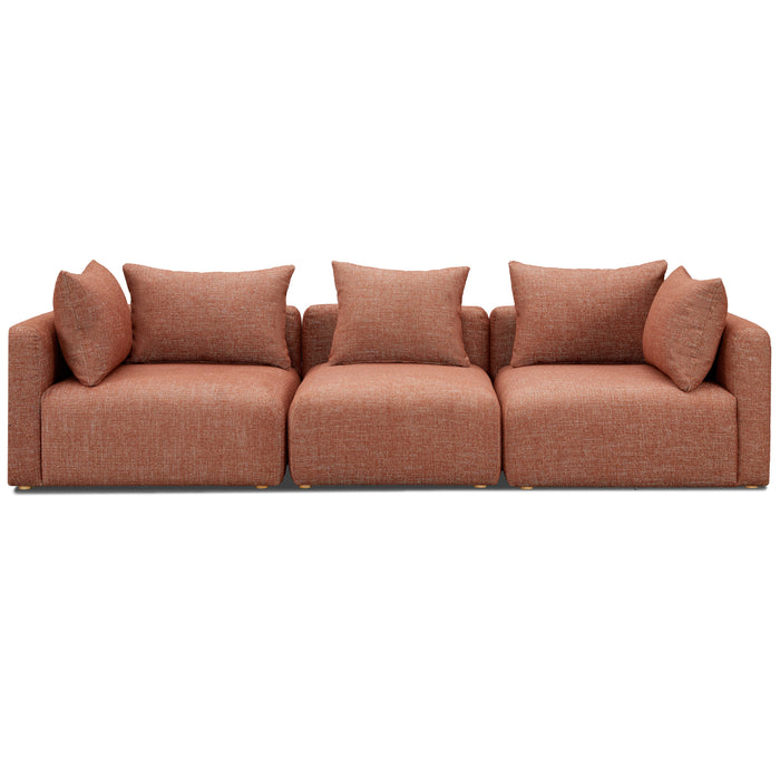 Hangover Sedona Red Textured Fabric Sofa