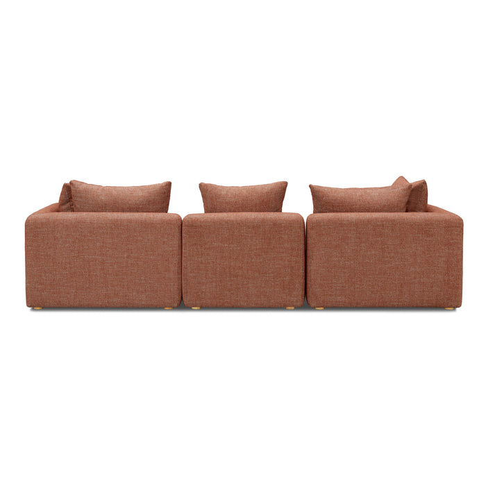 Hangover Sedona Red Textured Fabric Sofa