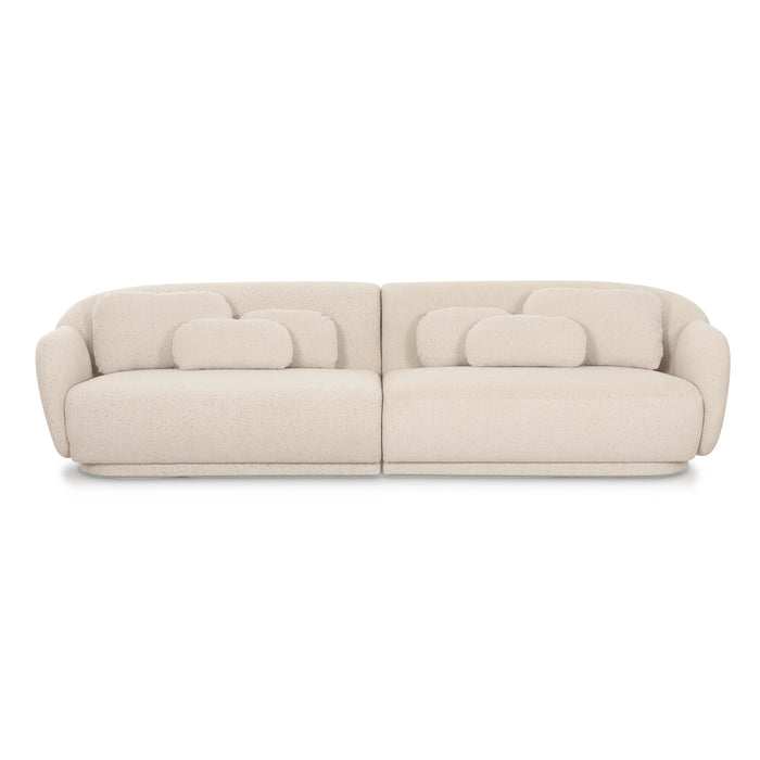 Misty Cream Boucle Modular 4-Seater Sofa