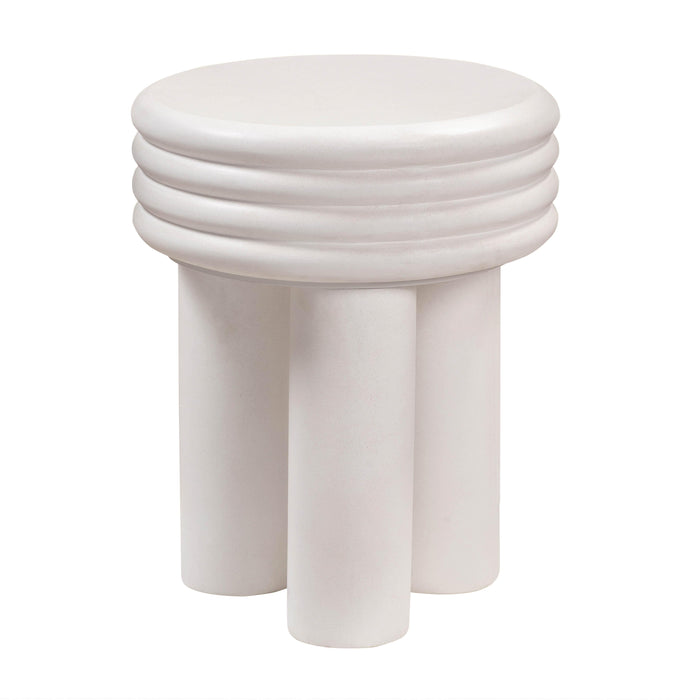 Delta Ivory Concrete Side Table - UK