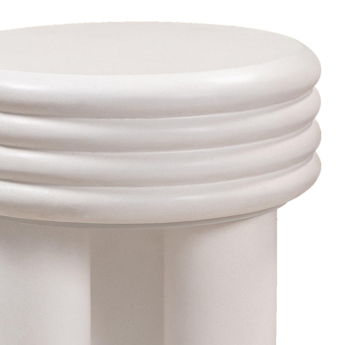 Delta Ivory Concrete Side Table - UK