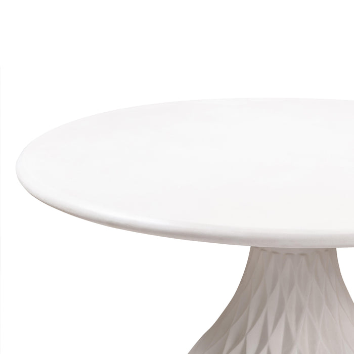 Tulum Ivory Concrete Dining Table - UK