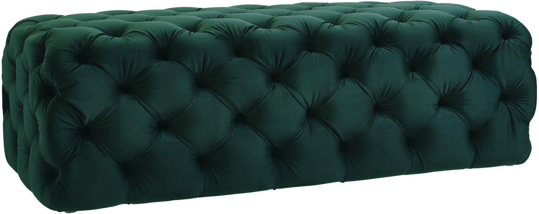 Kaylee Green Velvet Ottoman - UK