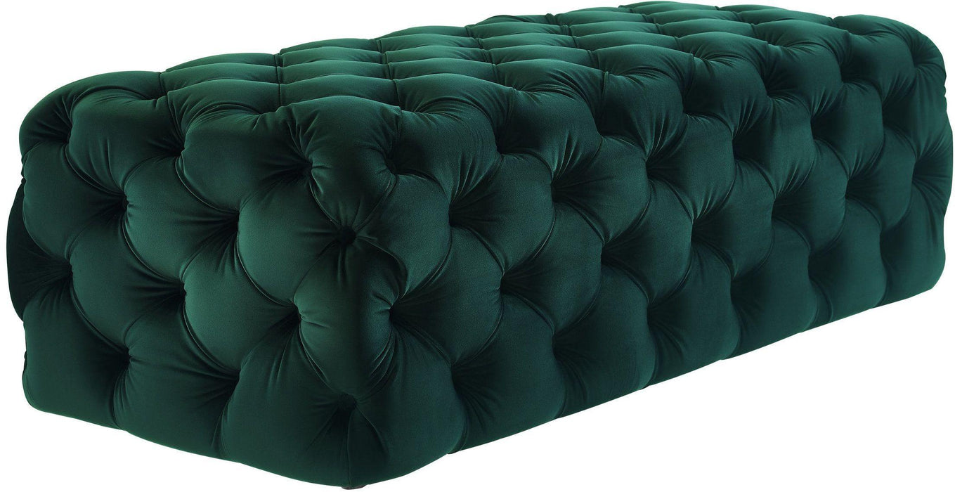 Kaylee Green Velvet Ottoman - UK