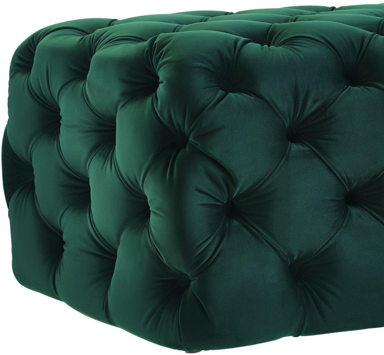 Kaylee Green Velvet Ottoman - UK