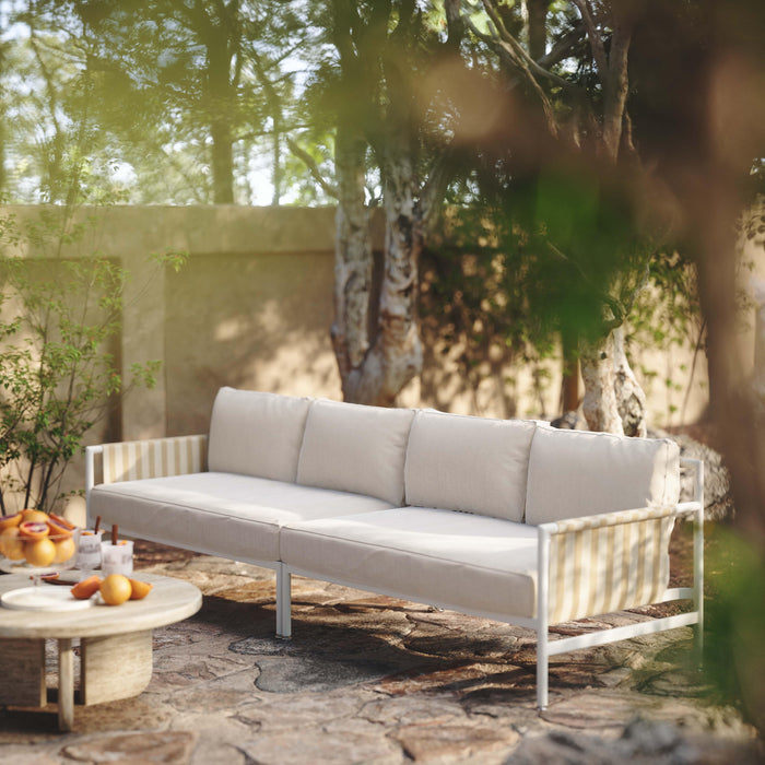 Dunes Cream Outdoor 110 inch Sofa