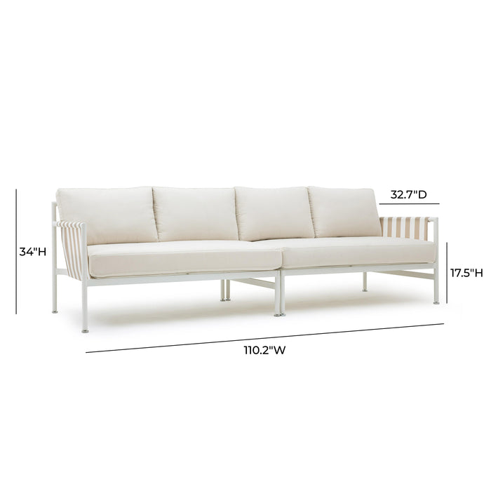 Dunes Cream Outdoor 110 inch Sofa