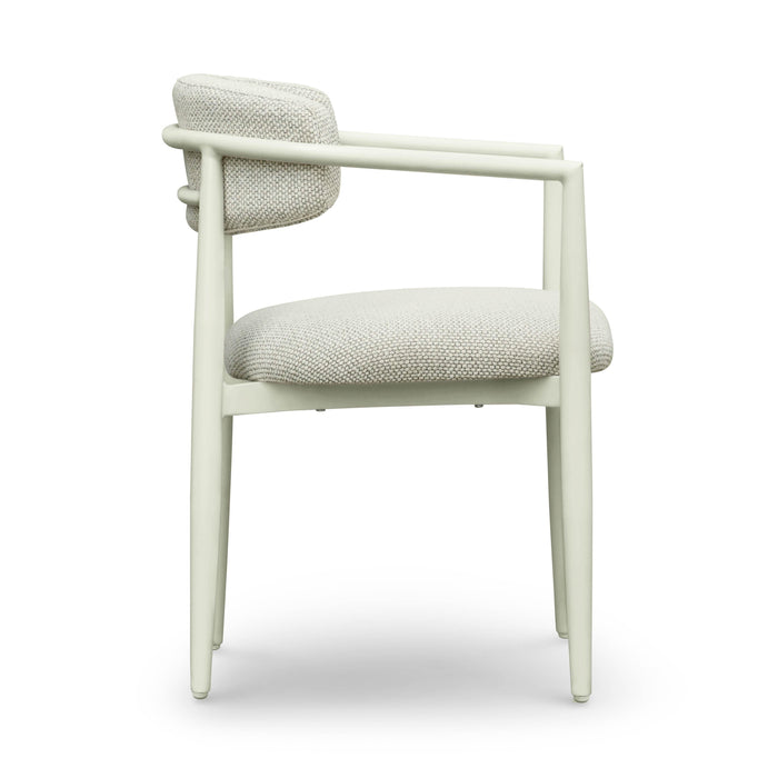 Annika Cream Textured Outdoor Dining Arm Chair