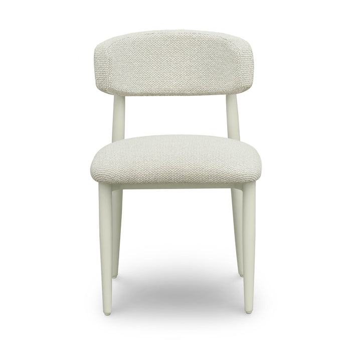 Annika Cream Textured Outdoor Dining Side Chair