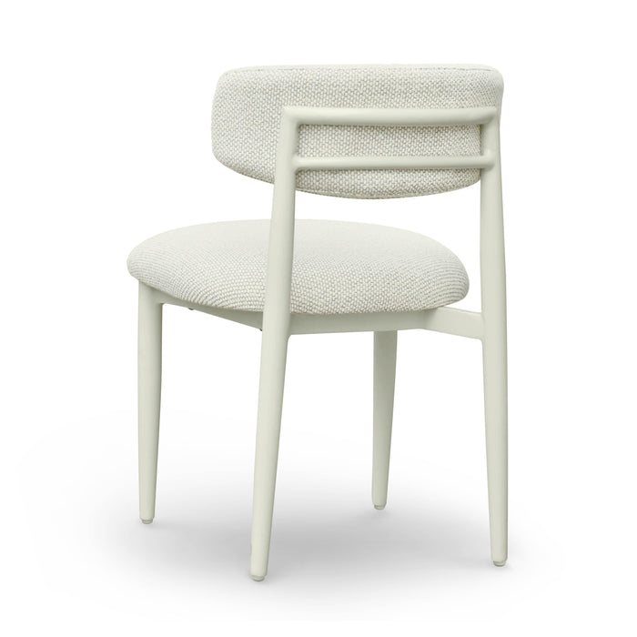 Annika Cream Textured Outdoor Dining Side Chair