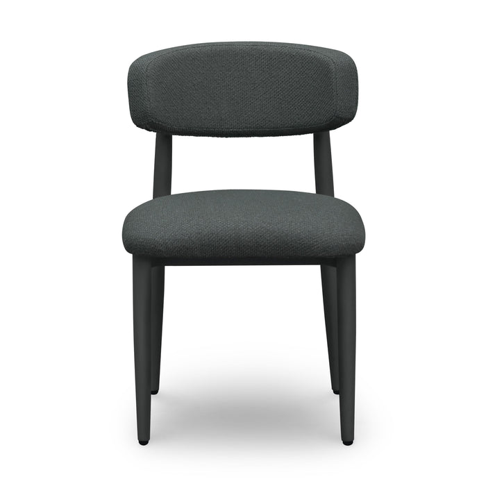 Annika Black Textured Outdoor Dining Side Chair