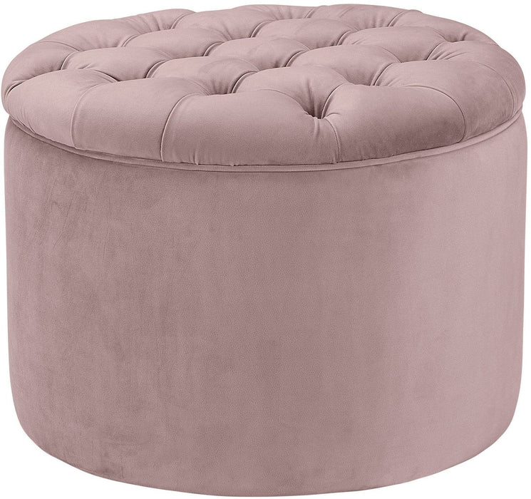 Queen Mauve Velvet Storage Ottoman