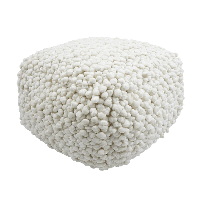 Cathy Cream Woven Pouf