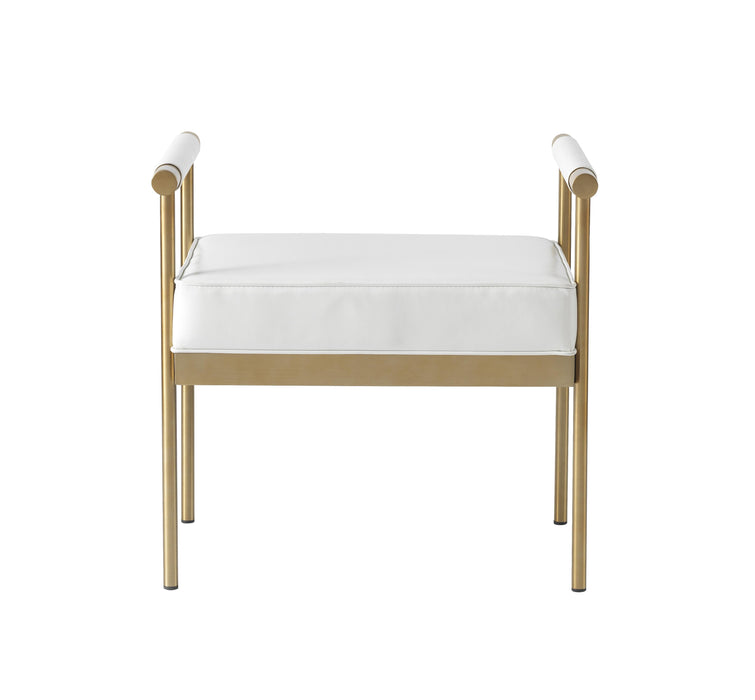 Diva White Performance Vegan Leather Bench - UK