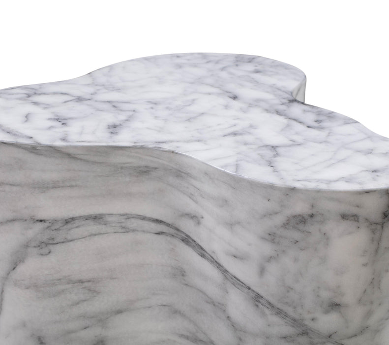 Slab Marble Short Side Table - UK