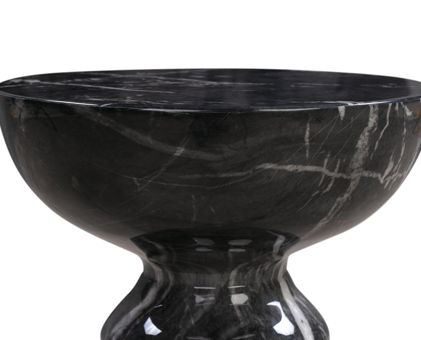 Rue Black Marble Side Table - UK