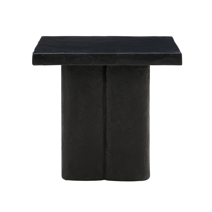 Kayla Black Concrete Side Table - UK