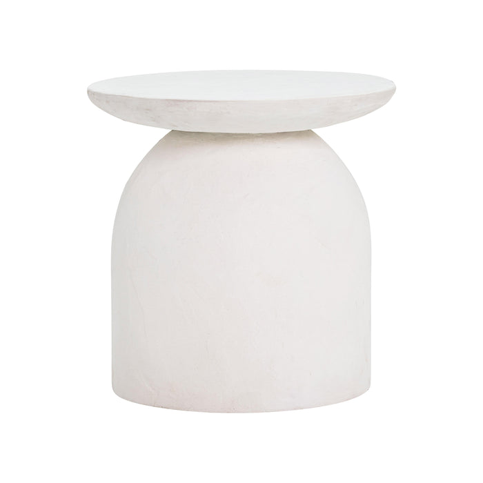 Aloe White Concrete Side Table - UK