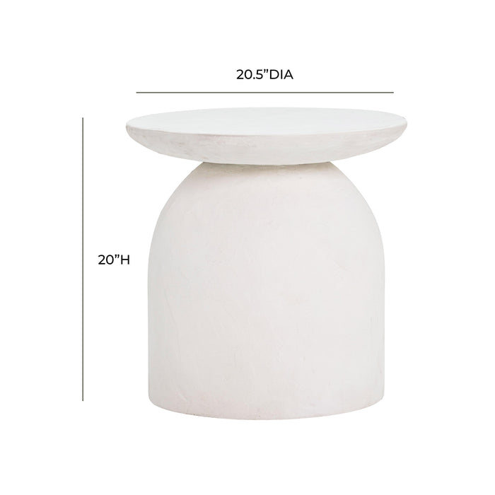 Aloe White Concrete Side Table - UK