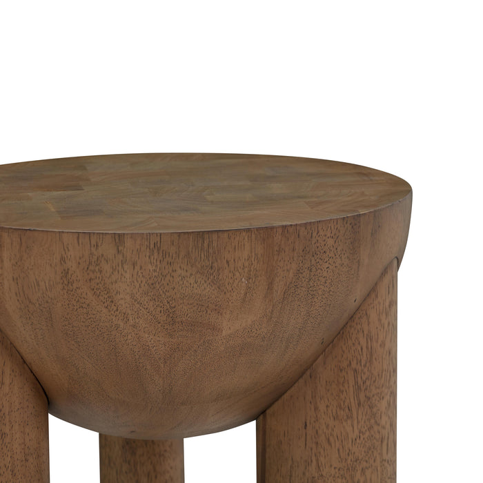 Morse Cognac Wooden Accent Table - UK