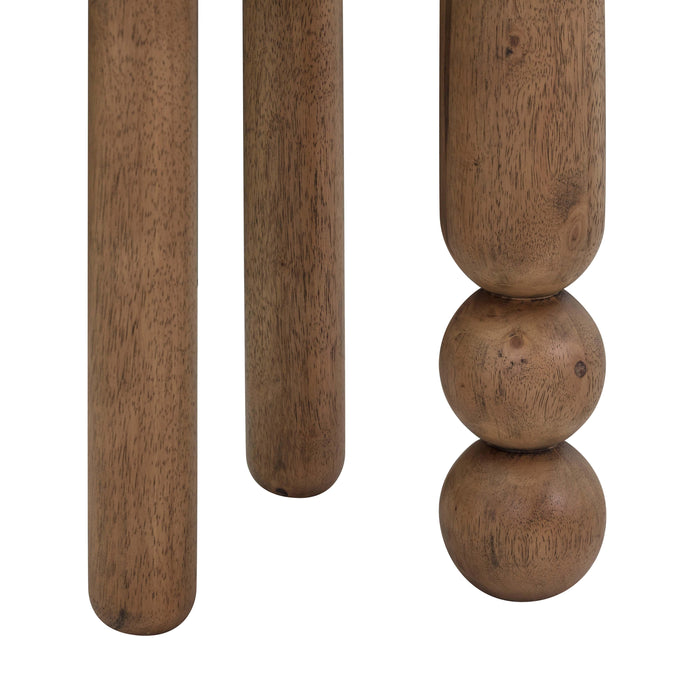 Morse Cognac Wooden Accent Table - UK