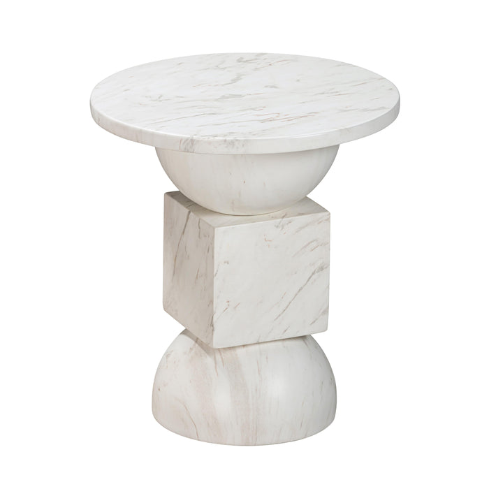 Chip Marble Print Indoor / Outdoor Side Table - UK