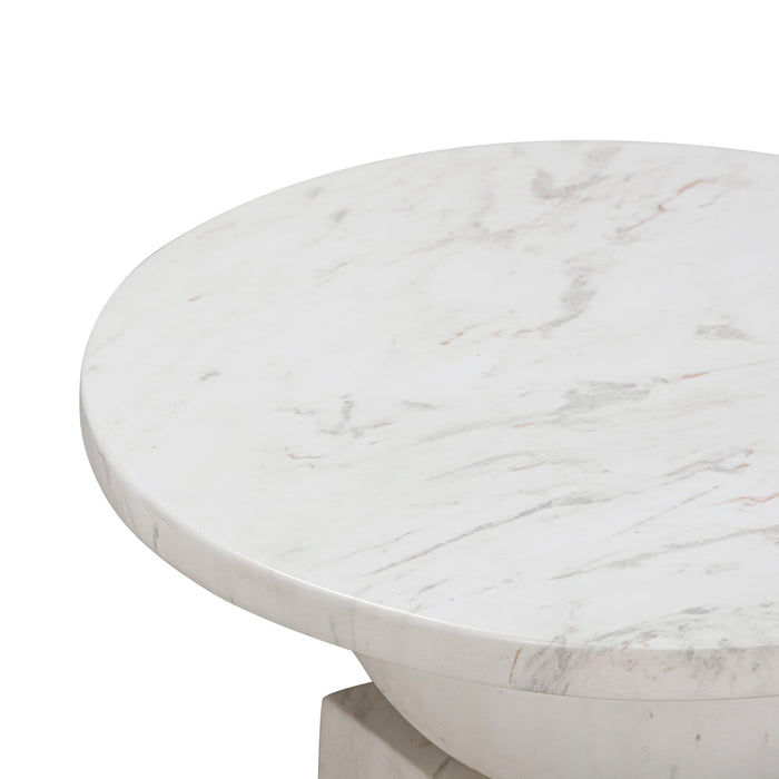 Chip Marble Print Indoor / Outdoor Side Table - UK