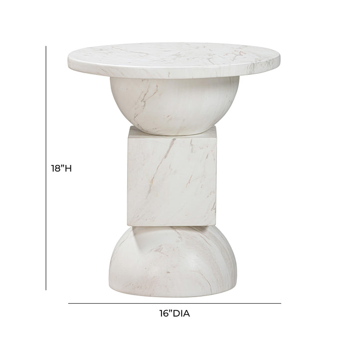 Chip Marble Print Indoor / Outdoor Side Table - UK