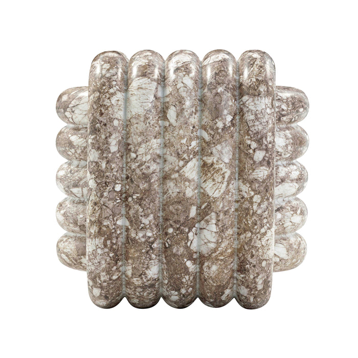 Love Knot Breccia Capraia Faux Marble Indoor / Outdoor Accent Stool