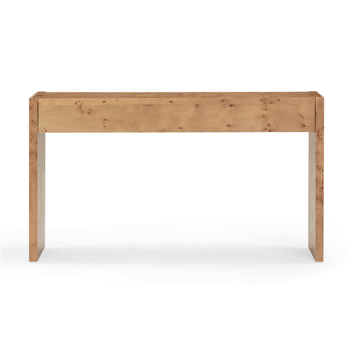 Brandyss Honey Burl Console Table