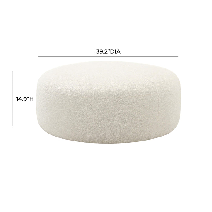 Broohah Cream Boucle Ottoman - UK