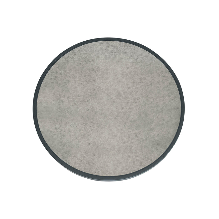 Nautilus Antique Silver Mirrored Side Table - UK