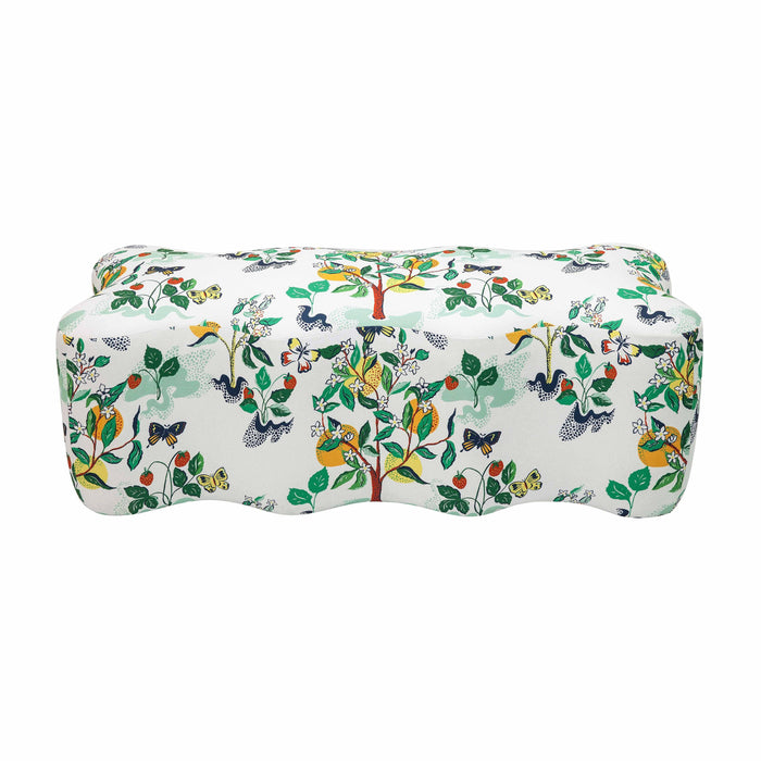 Archie Upholstered Bench in Florida Grove Print - UK
