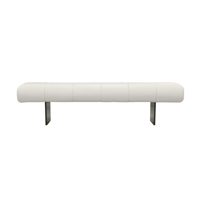 Karol Cream Performance Vegan Leather Bench - UK