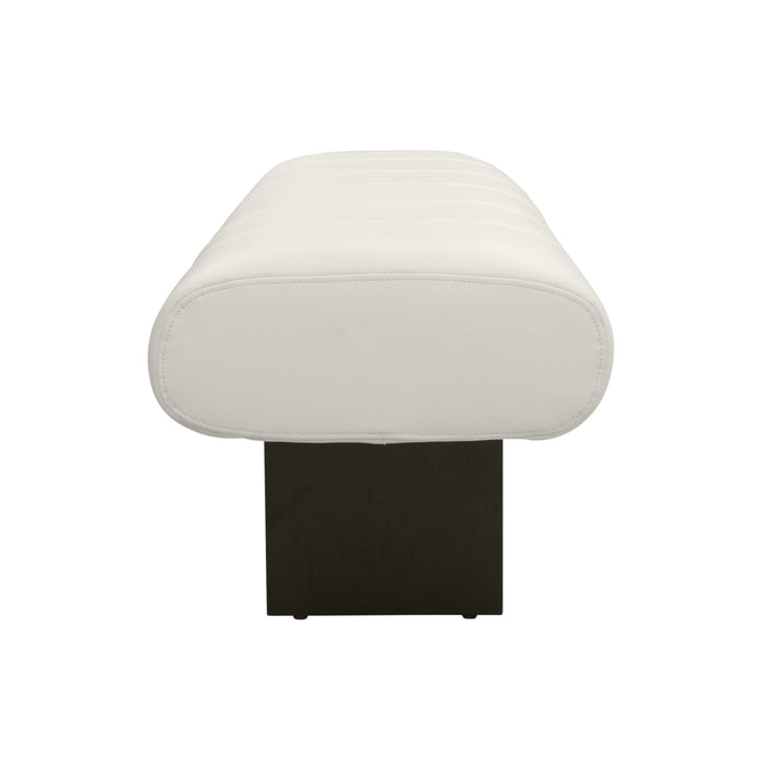 Karol Cream Performance Vegan Leather Bench - UK