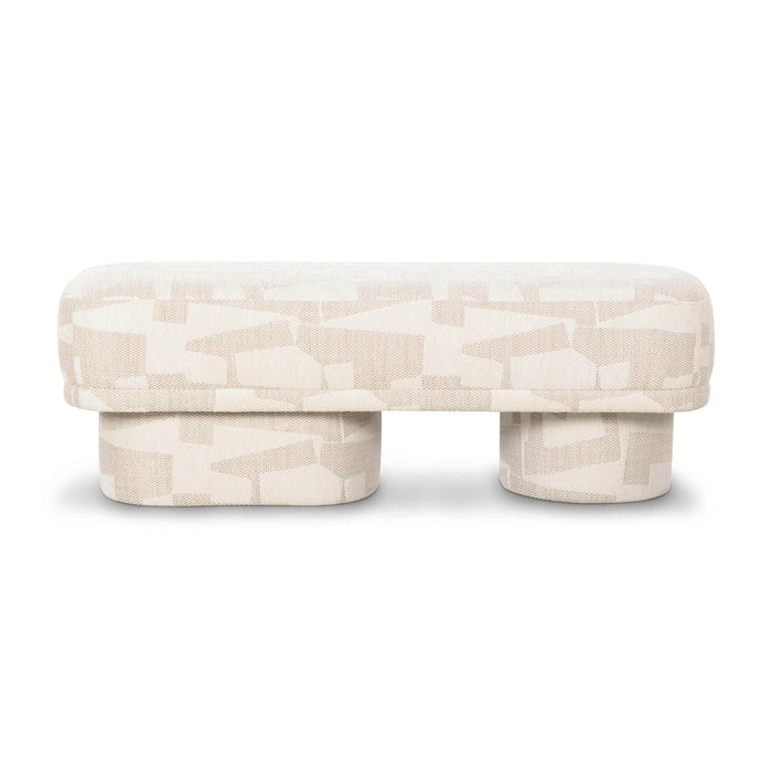 Lena Cream Jacquard Bench