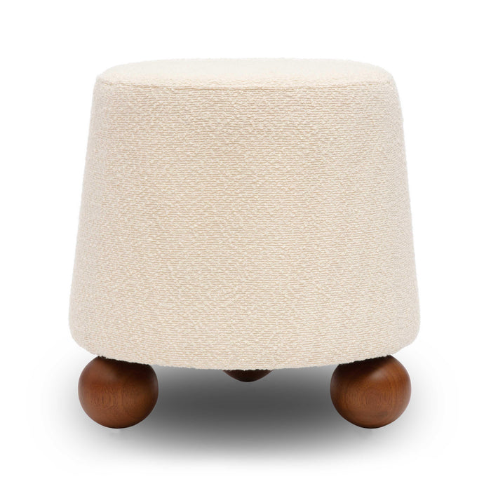 Jaine Cream Boucle Stool