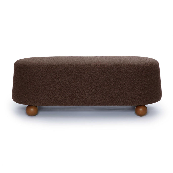 Jaine Brown Boucle Large Ottoman