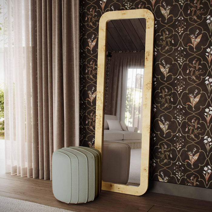 Pouch Mint Green Chenille Ottoman