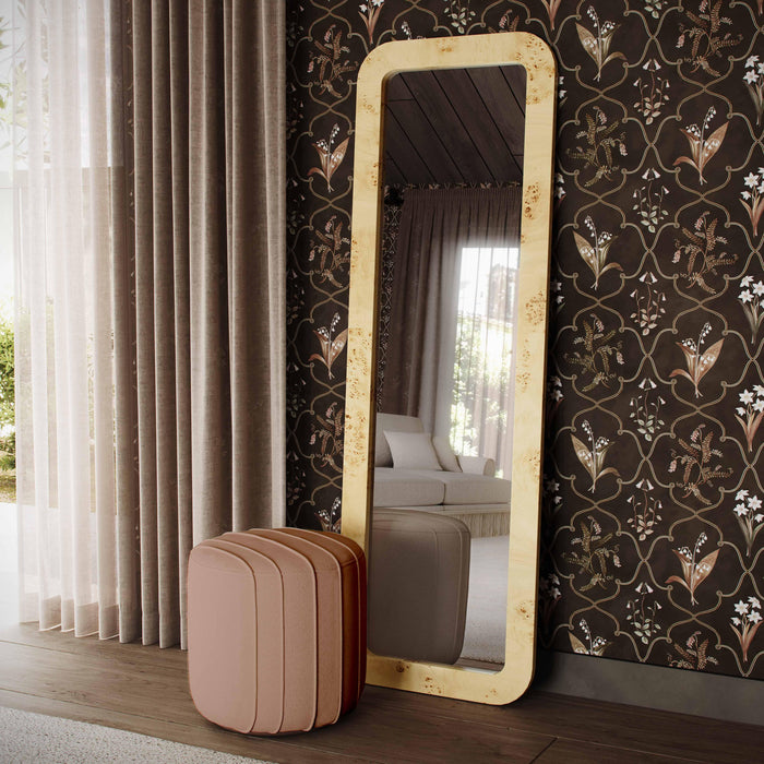 Pouch Rust Chenille Ottoman