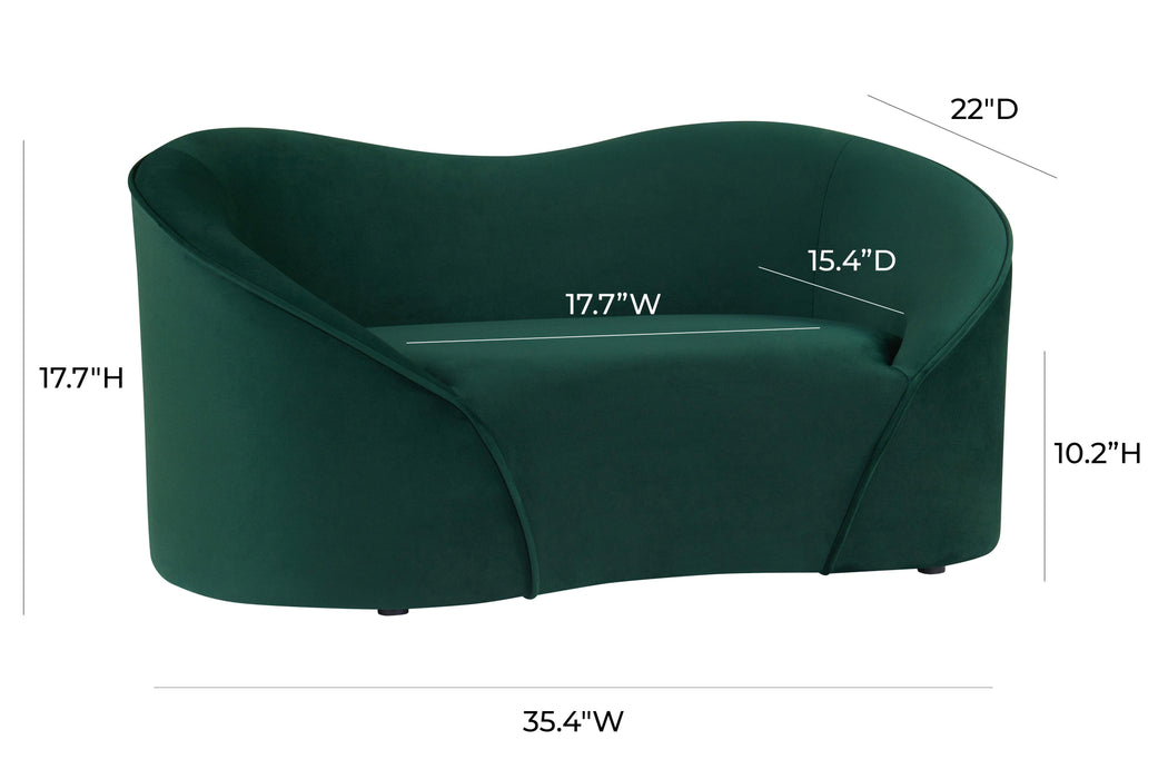 Poodle Forest Green Pet Bed